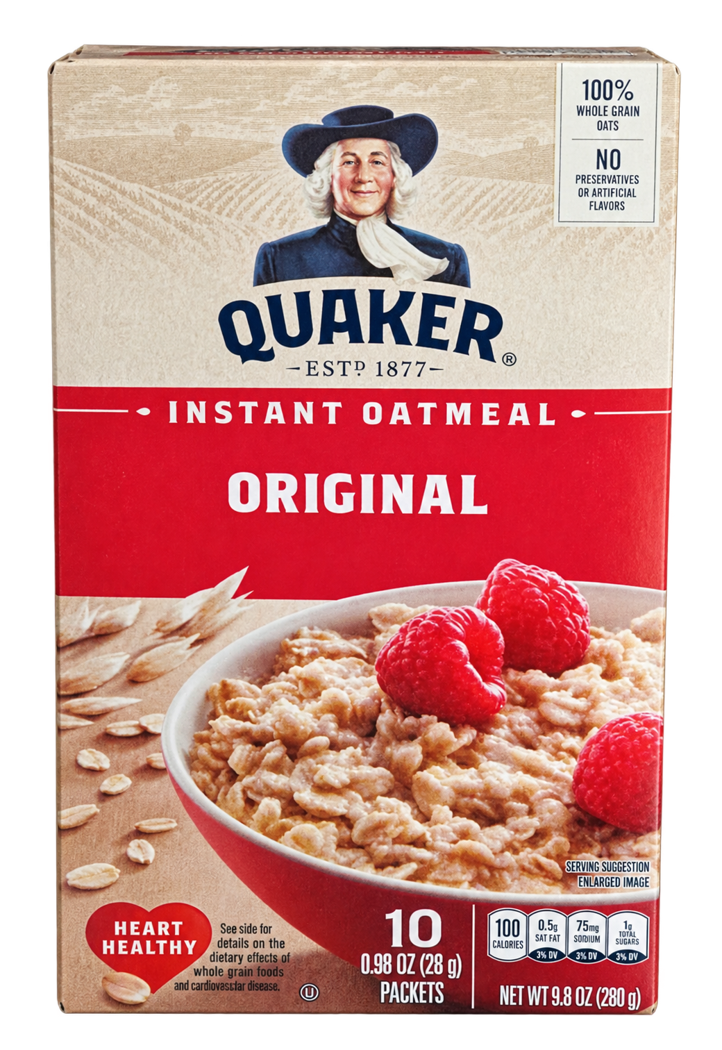 Quaker Instant Oatmeal Original package