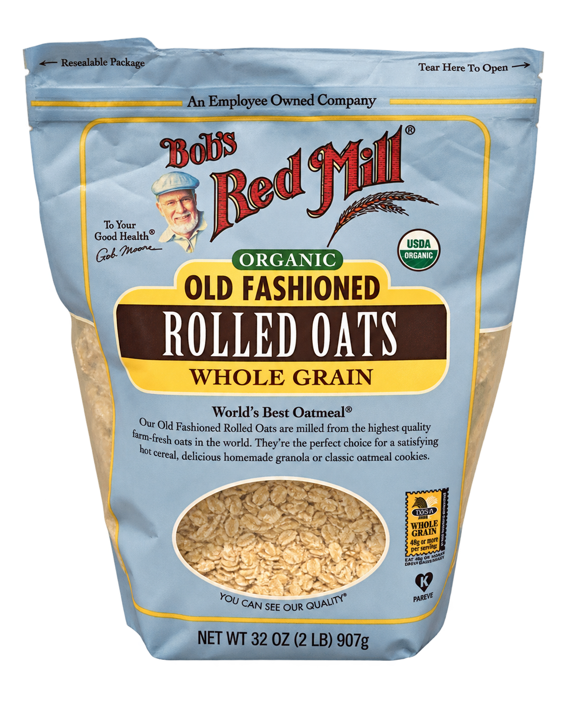 Bob's Red Mill Old Fashioned Rolled Oats Whole Grain package